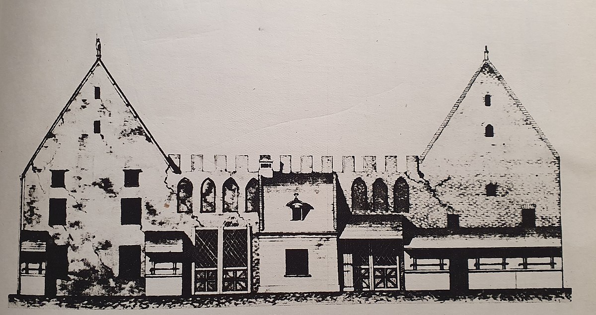 Wschodnia elewacja Sukiennic z 1821 r. rys Feist, źródło: O. Czerner, Rynek wrocławski