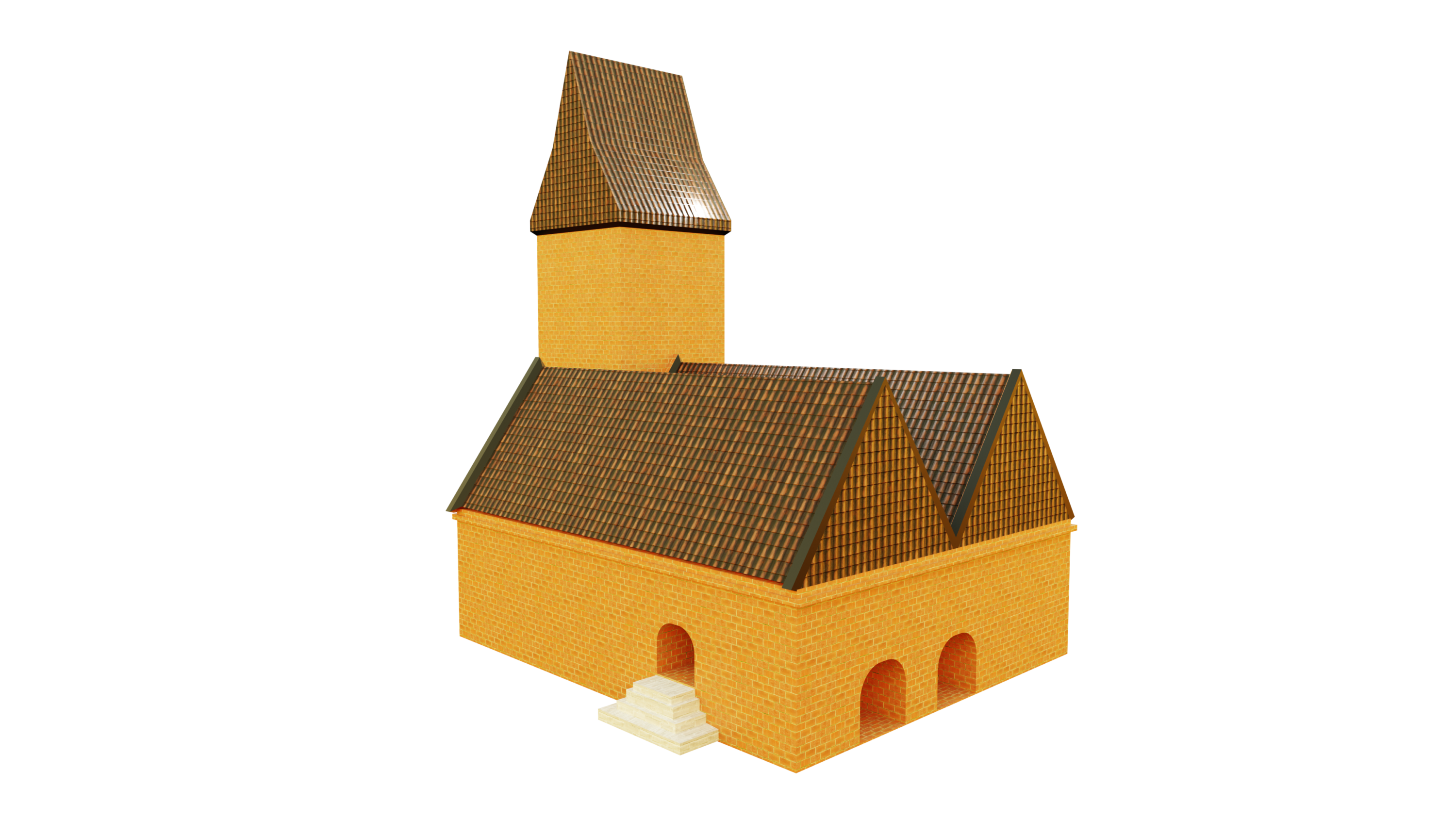 Ratusz we Wrocławiu około 1300 r., rekonstrukcja Pawła Słupianka wg Z. Świechowskiego, Wrocław. Jego dzieje i kultura