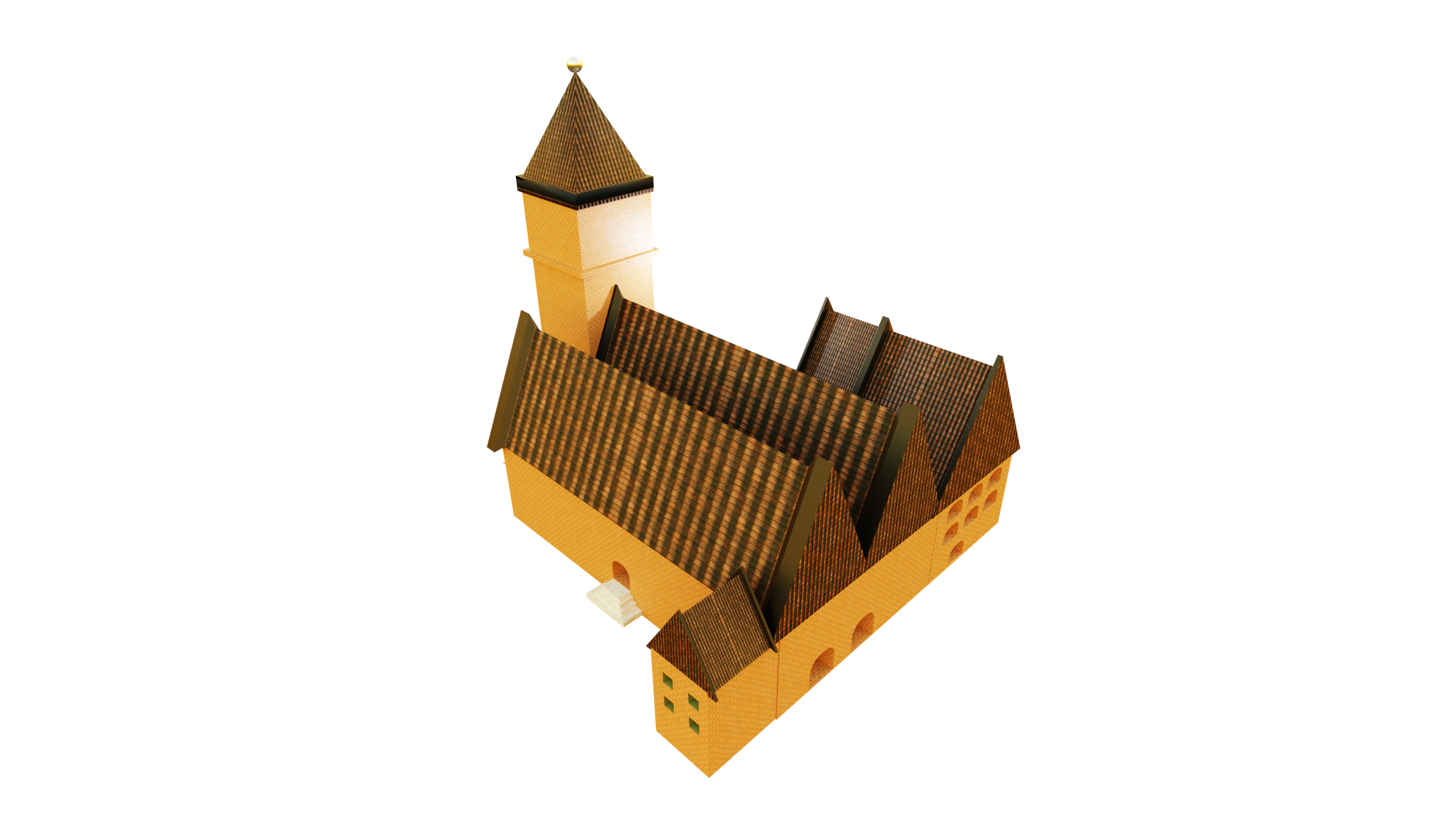 Rekonstrukcja ratusza we Wrocławiu, przedstawiająca Izbę Pisarza miejskiego i Izbę Burmistrza, Paweł Słupianek na podstawie Z. Świechowskiego, Wrocław. Jego dzieje i kultura.